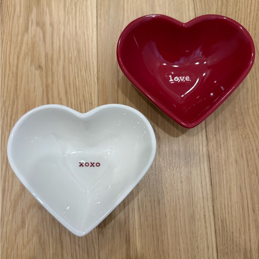 Pottery Barn White Heart-Shaped Bowl